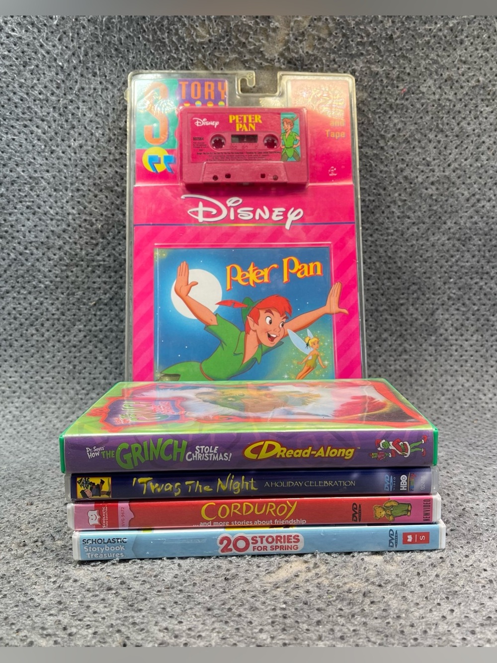 Children Storytime Discs & Cassette Tapes Lot of 5. Sealed Peter Pan.
